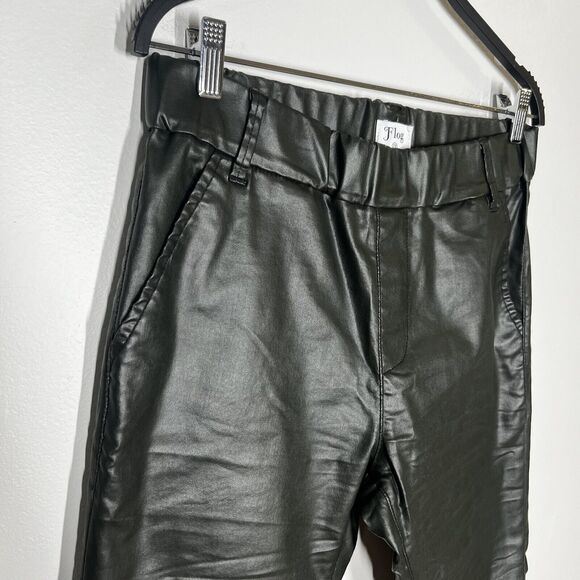 Bevy Flog Sz 29 Dafna Pants Faux Leather Coated Green - Picture 11 of 11